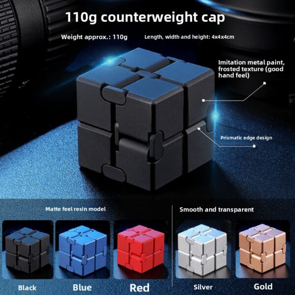 Infinity Fidget Cube - Solid Metal