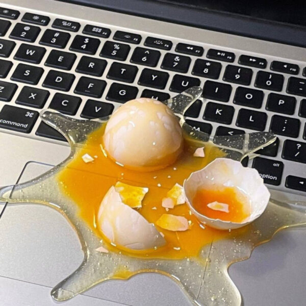 Broken Egg Phone Holder - Prank Prop